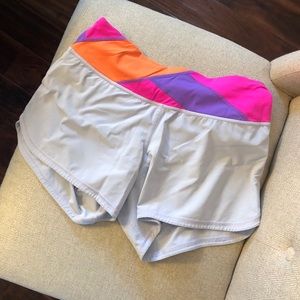 Light purple and neon lululemon shorts